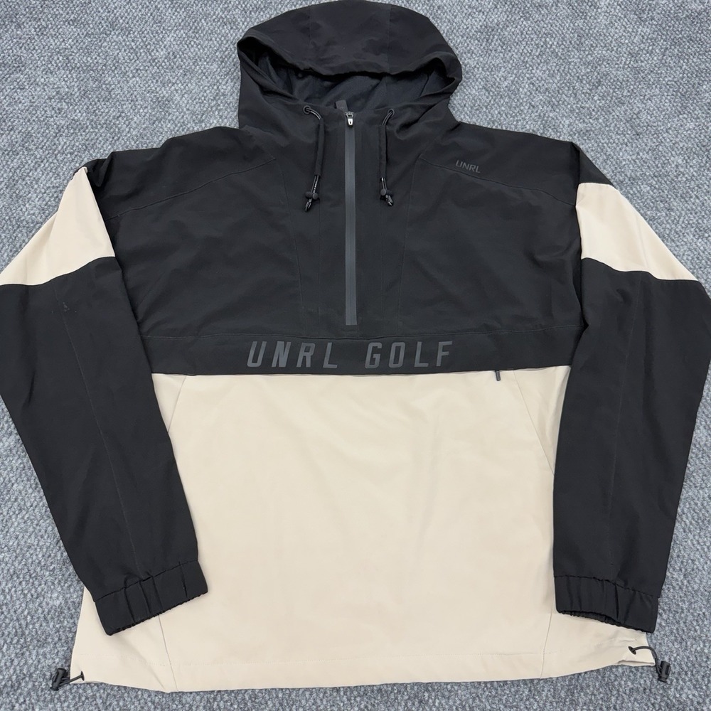 UNRL Golf DWR Track Jacket Men's Large Anorak Performance Wind Water Resistant